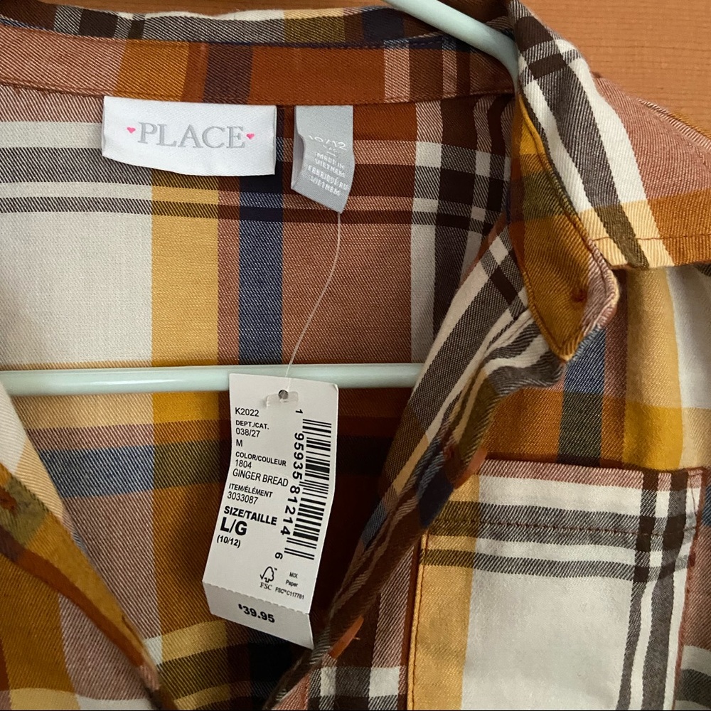 New girls plaid dress